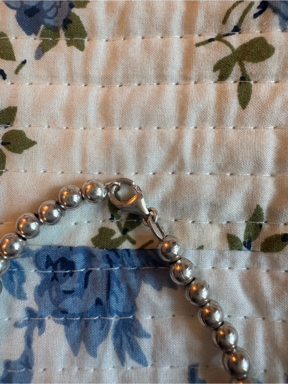 Sterling Silver Beaded Necklace - Classic Ball Chain - Picture 3 of 6